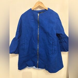 Zara Royal Blue Bomber Jacket for Women